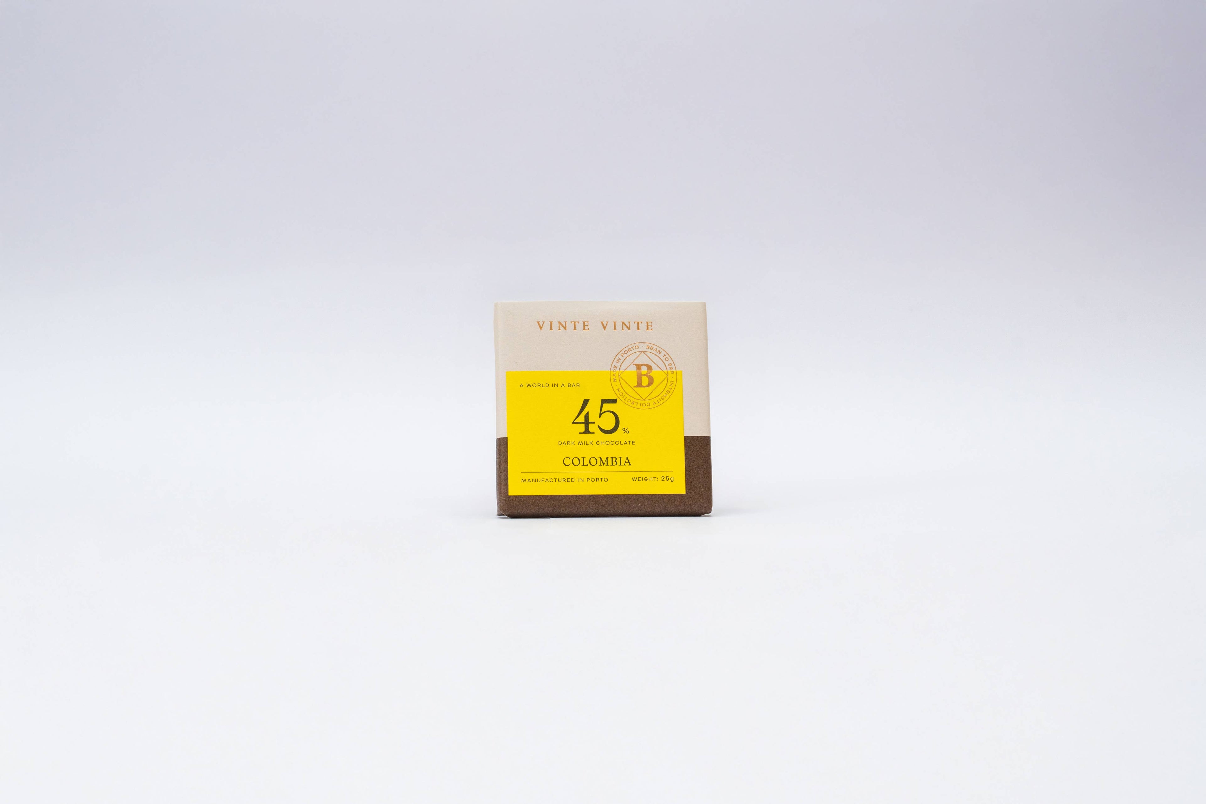 INTENSITY DARK MILK CHOCOLATE 45% COLOMBIA 25G